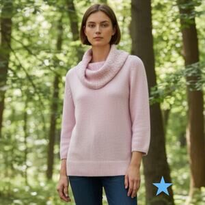 McDuff 100% Cashmere Cowl Neck Spring Soft Sweater Womens Size S 2 4